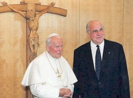 San Juan Pablo II y Helmut Kohl